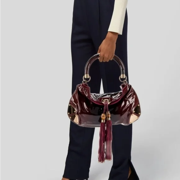 GUCCI Patent Leather Medium Indy Hobo - Picture 2 of 7